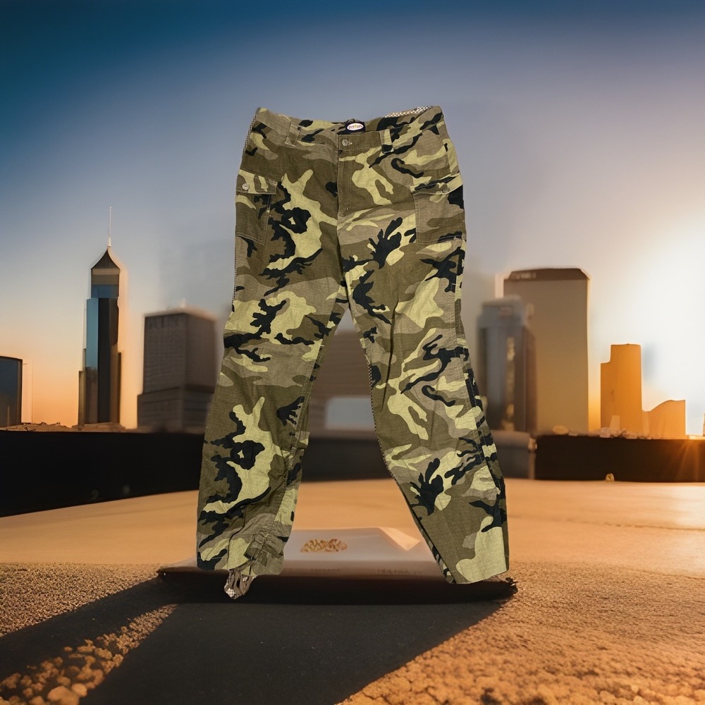 Zoey‎ Beth Capri Pants Womens 16 Camouflage Gorpcore Grunge  Casual 3% Spandex